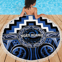Aotearoa Ngati Ruanui Beach Blanket Maori Iwi Poutama Puhoro Tattoo LT14 - Polynesian Pride