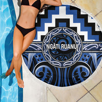 Aotearoa Ngati Ruanui Beach Blanket Maori Iwi Poutama Puhoro Tattoo LT14 - Polynesian Pride