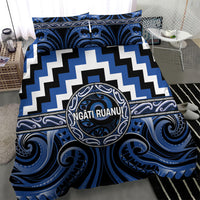 Aotearoa Ngati Ruanui Bedding Set Maori Iwi Poutama Puhoro Tattoo LT14 - Polynesian Pride