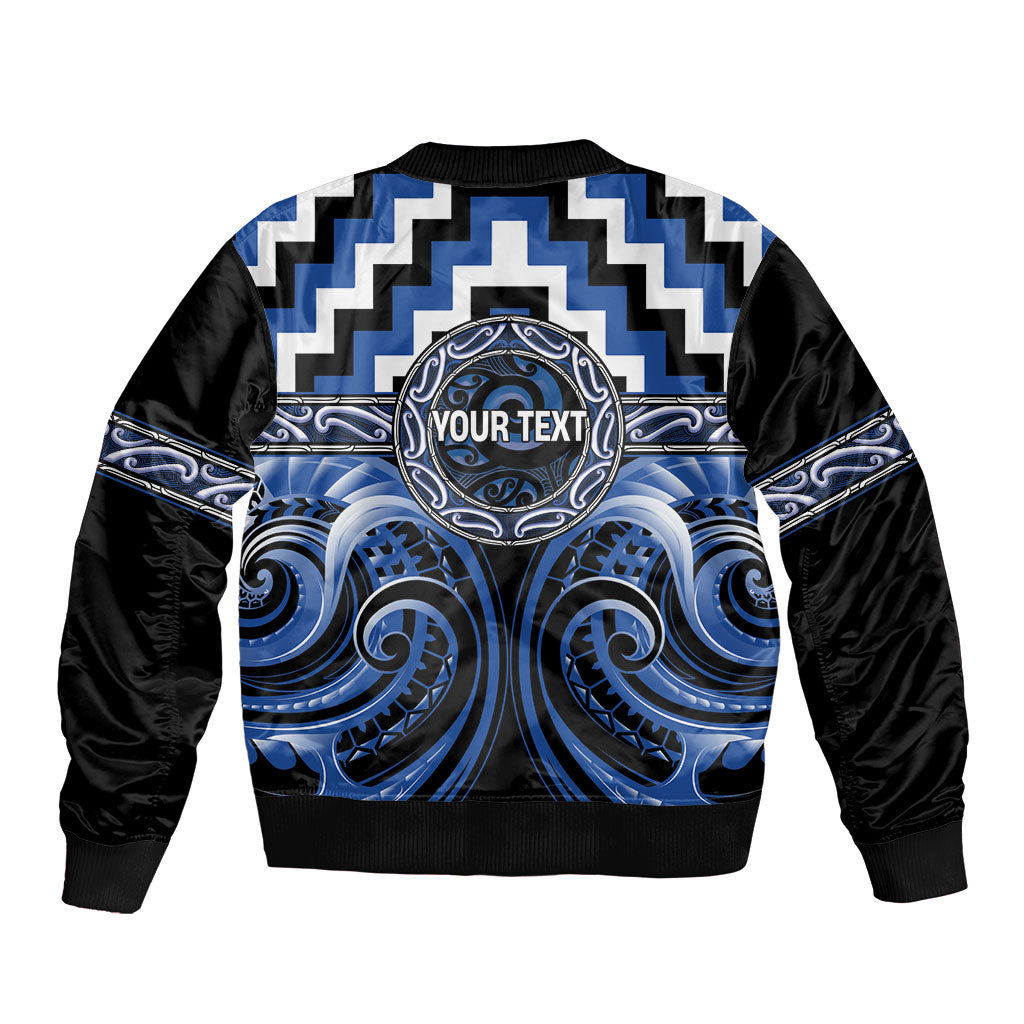 Aotearoa Ngati Ruanui Personalised Bomber Jacket Maori Iwi Poutama Puhoro Tattoo LT14 - Polynesian Pride