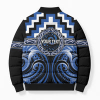 Aotearoa Ngati Ruanui Personalised Bomber Puffer Jacket Maori Iwi Poutama Puhoro Tattoo LT14 - Polynesian Pride