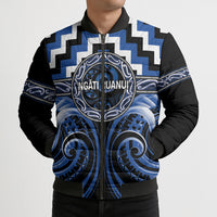 Aotearoa Ngati Ruanui Personalised Bomber Puffer Jacket Maori Iwi Poutama Puhoro Tattoo LT14 - Polynesian Pride