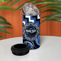 Aotearoa Ngati Ruanui Personalised 4 in 1 Can Cooler Tumbler Maori Iwi Poutama Puhoro Tattoo LT14 - Polynesian Pride