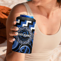 Aotearoa Ngati Ruanui Personalised 4 in 1 Can Cooler Tumbler Maori Iwi Poutama Puhoro Tattoo LT14 - Polynesian Pride