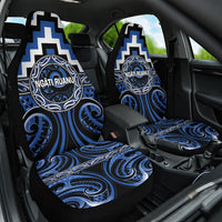 Aotearoa Ngati Ruanui Car Seat Cover Maori Iwi Poutama Puhoro Tattoo LT14 One Size Blue - Polynesian Pride