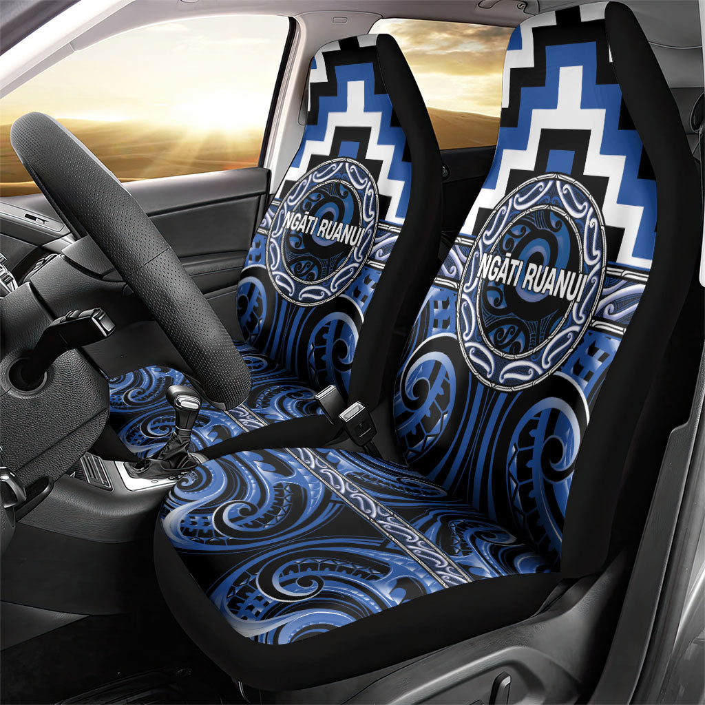 Aotearoa Ngati Ruanui Car Seat Cover Maori Iwi Poutama Puhoro Tattoo LT14 - Polynesian Pride