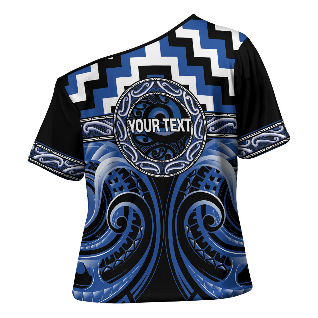 Aotearoa Ngati Ruanui Personalised Cross Shoulder Shirt Maori Iwi Poutama Puhoro Tattoo LT14 - Polynesian Pride