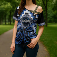 Aotearoa Ngati Ruanui Personalised Cross Shoulder Shirt Maori Iwi Poutama Puhoro Tattoo LT14 - Polynesian Pride