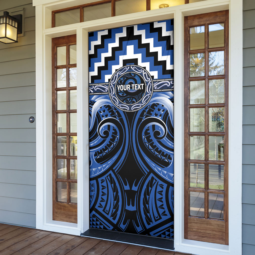 Aotearoa Ngati Ruanui Personalised Door Cover Maori Iwi Poutama Puhoro Tattoo LT14 - Polynesian Pride