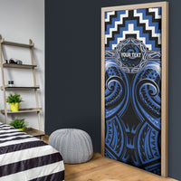Aotearoa Ngati Ruanui Personalised Door Cover Maori Iwi Poutama Puhoro Tattoo LT14 - Polynesian Pride