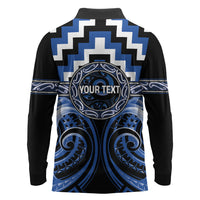 Aotearoa Ngati Ruanui Personalised Long Sleeve Polo Shirt Maori Iwi Poutama Puhoro Tattoo LT14 - Polynesian Pride
