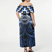 Aotearoa Ngati Ruanui Personalised Off Shoulder Maxi Dress Maori Iwi Poutama Puhoro Tattoo LT14 - Polynesian Pride