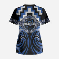 Aotearoa Ngati Ruanui Personalised Scrub Top Maori Iwi Poutama Puhoro Tattoo LT14 - Polynesian Pride