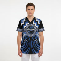 Aotearoa Ngati Ruanui Personalised Scrub Top Maori Iwi Poutama Puhoro Tattoo LT14 - Polynesian Pride