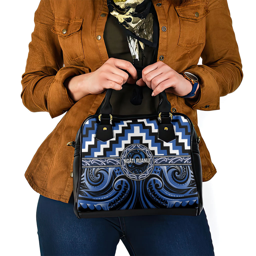 Aotearoa Ngati Ruanui Shoulder Handbag Maori Iwi Poutama Puhoro Tattoo LT14 - Polynesian Pride