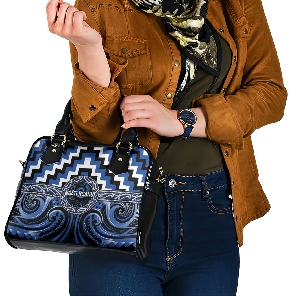 Aotearoa Ngati Ruanui Shoulder Handbag Maori Iwi Poutama Puhoro Tattoo LT14 - Polynesian Pride