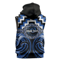 Aotearoa Ngati Ruanui Personalised Sleeveless Zip Hoodie Maori Iwi Poutama Puhoro Tattoo LT14 - Polynesian Pride