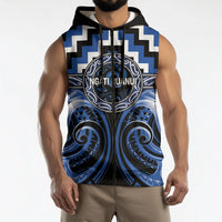 Aotearoa Ngati Ruanui Personalised Sleeveless Zip Hoodie Maori Iwi Poutama Puhoro Tattoo LT14 - Polynesian Pride