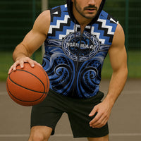 Aotearoa Ngati Ruanui Personalised Sleeveless Zip Hoodie Maori Iwi Poutama Puhoro Tattoo LT14 - Polynesian Pride