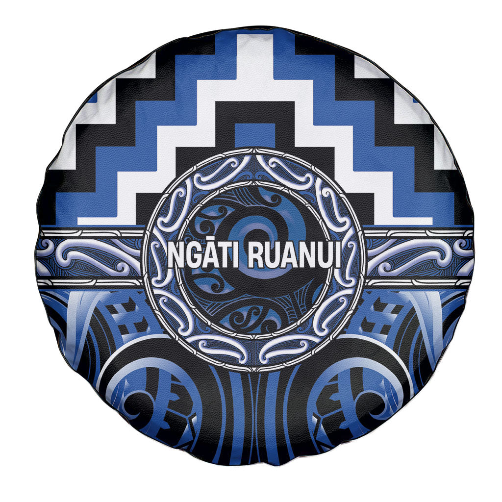 Aotearoa Ngati Ruanui Spare Tire Cover Maori Iwi Poutama Puhoro Tattoo LT14 - Polynesian Pride