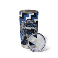 Aotearoa Ngati Ruanui Personalised Tumbler Cup Maori Iwi Poutama Puhoro Tattoo LT14 - Polynesian Pride