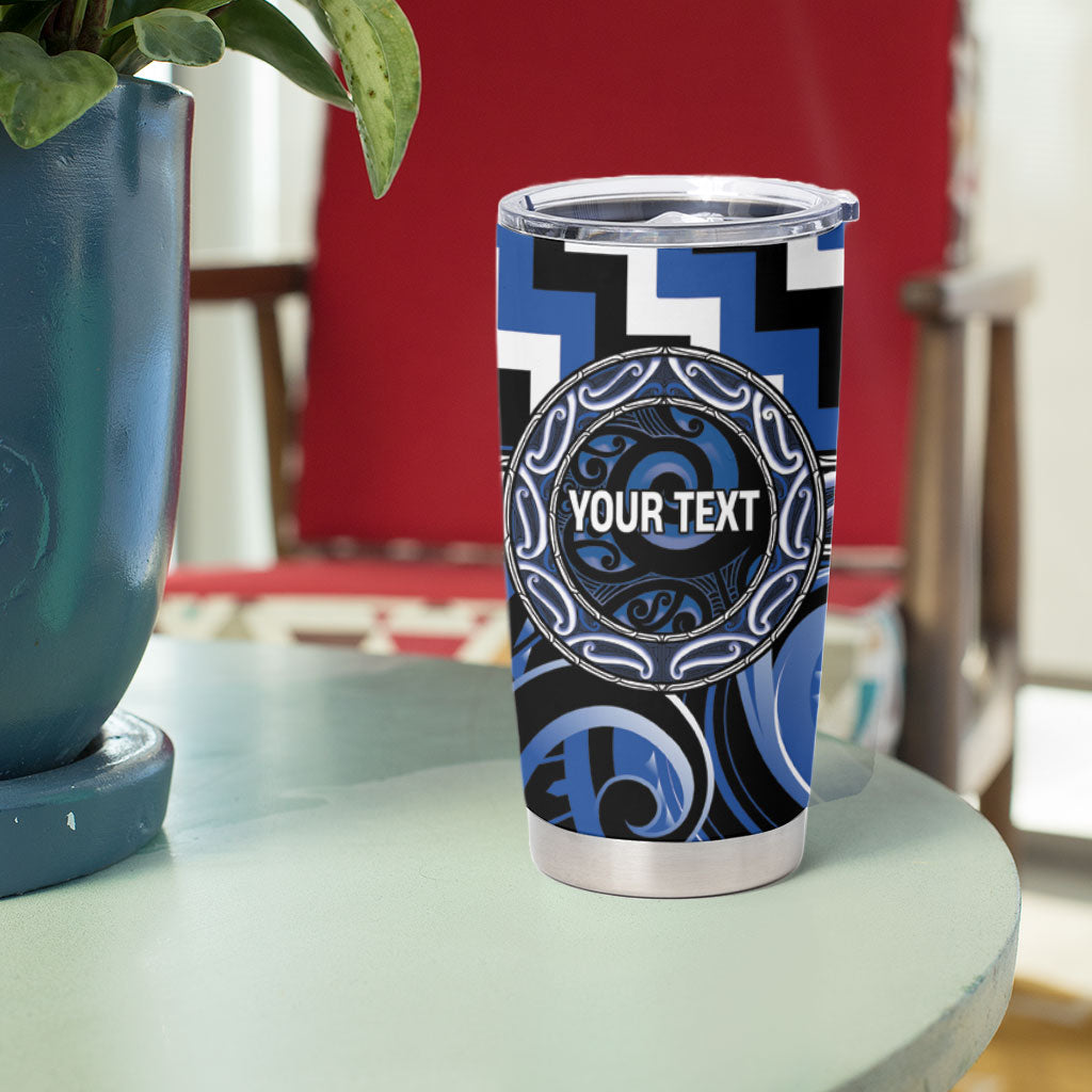 Aotearoa Ngati Ruanui Personalised Tumbler Cup Maori Iwi Poutama Puhoro Tattoo LT14 - Polynesian Pride