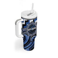 Aotearoa Ngati Ruanui Personalised Tumbler With Handle Maori Iwi Poutama Puhoro Tattoo LT14 - Polynesian Pride