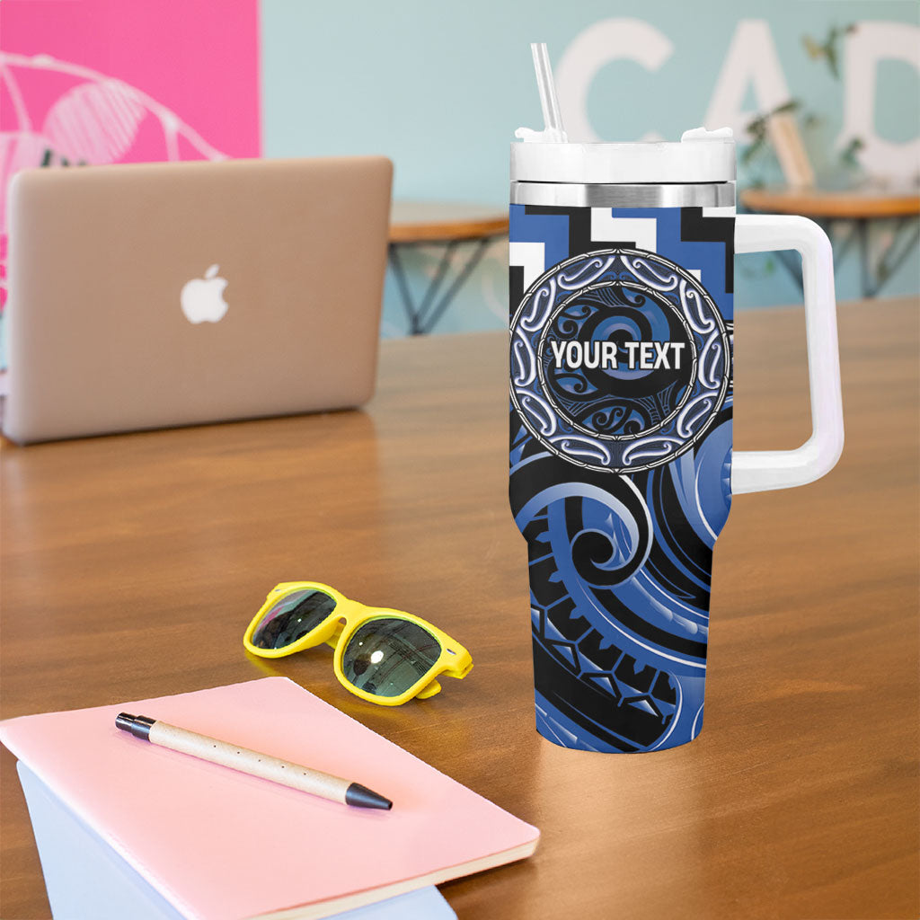 Aotearoa Ngati Ruanui Personalised Tumbler With Handle Maori Iwi Poutama Puhoro Tattoo LT14 - Polynesian Pride