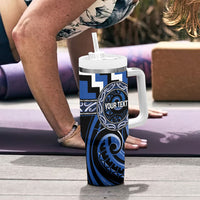 Aotearoa Ngati Ruanui Personalised Tumbler With Handle Maori Iwi Poutama Puhoro Tattoo LT14 - Polynesian Pride