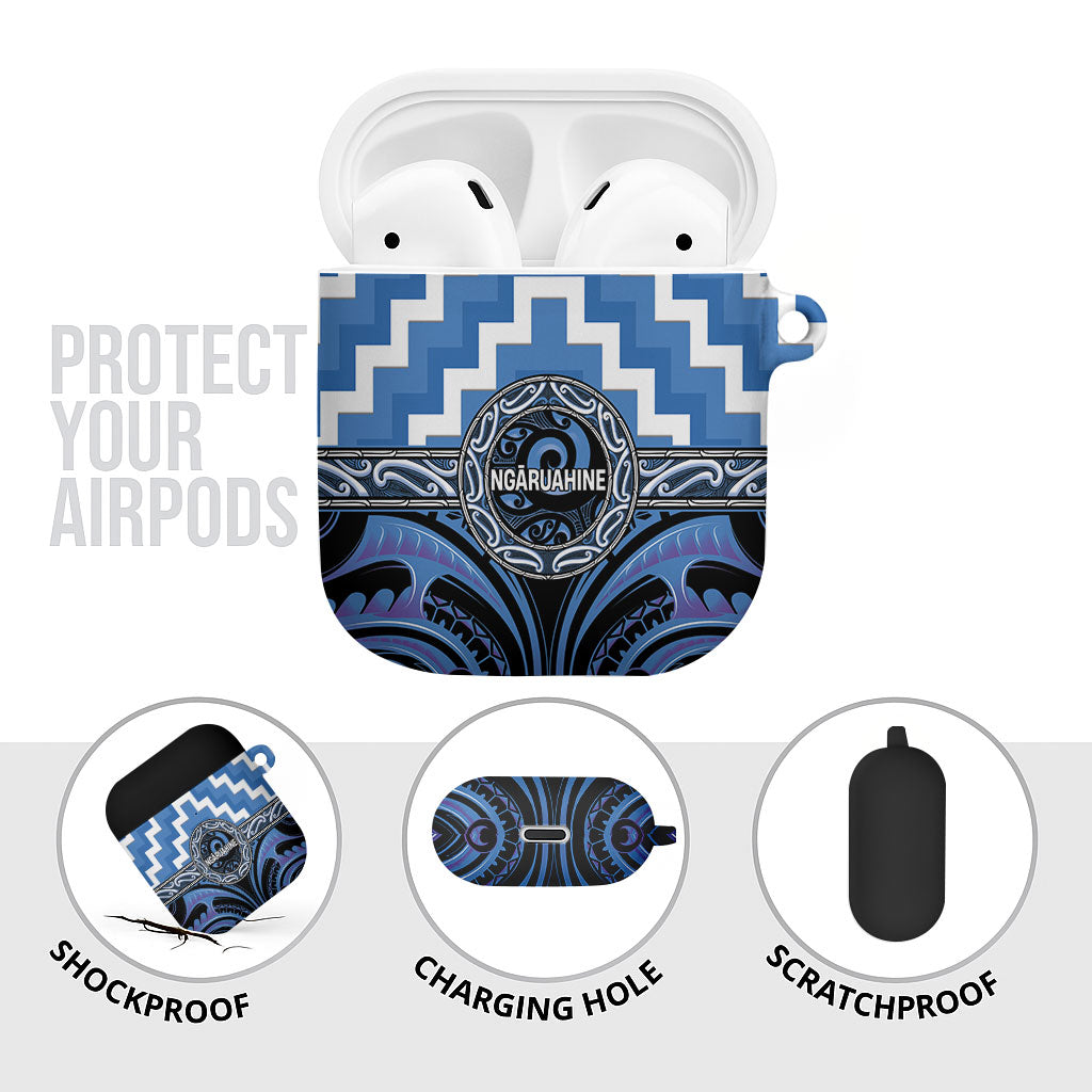Aotearoa Ngaruahine AirPods Case Maori Iwi Poutama Puhoro Tattoo LT14 - Polynesian Pride