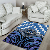 Aotearoa Ngaruahine Area Rug Maori Iwi Poutama Puhoro Tattoo LT14 - Polynesian Pride