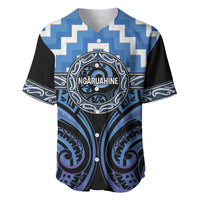 Aotearoa Ngaruahine Personalised Baseball Jersey Maori Iwi Poutama Puhoro Tattoo LT14 Blue - Polynesian Pride