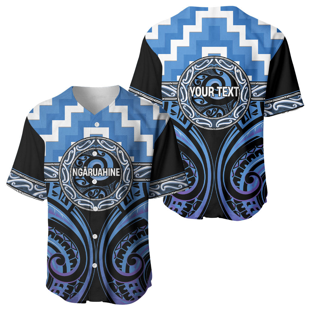 Aotearoa Ngaruahine Personalised Baseball Jersey Maori Iwi Poutama Puhoro Tattoo LT14 - Polynesian Pride