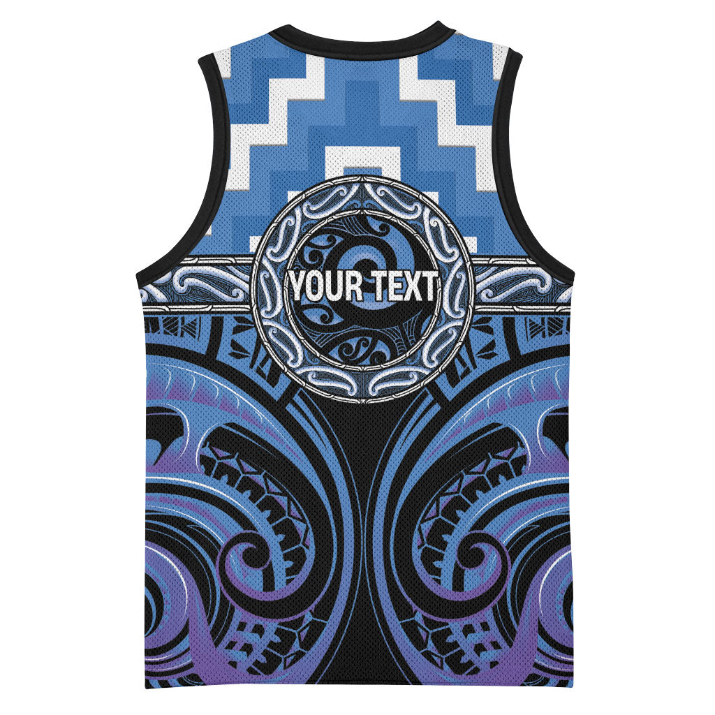 Aotearoa Ngaruahine Personalised Basketball Jersey Maori Iwi Poutama Puhoro Tattoo LT14 - Polynesian Pride