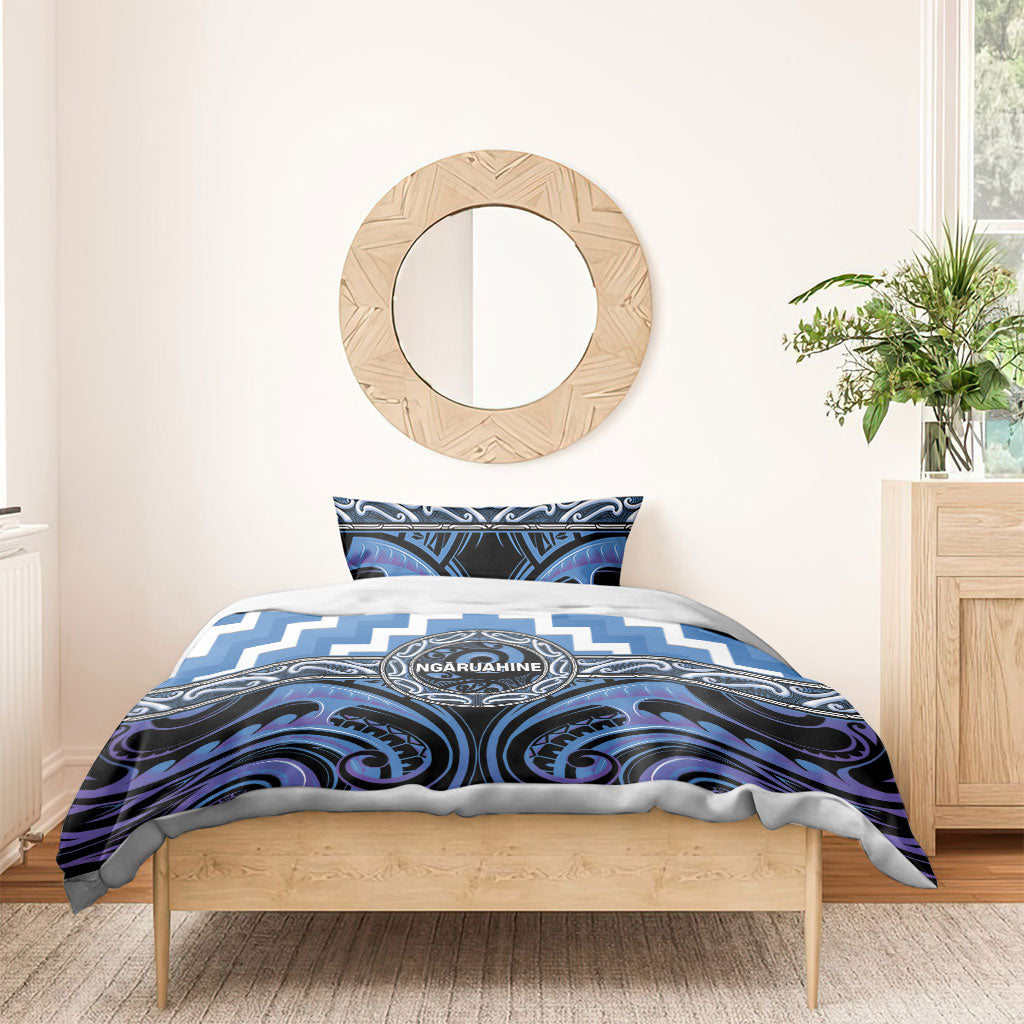 Aotearoa Ngaruahine Bedding Set Maori Iwi Poutama Puhoro Tattoo LT14 - Polynesian Pride