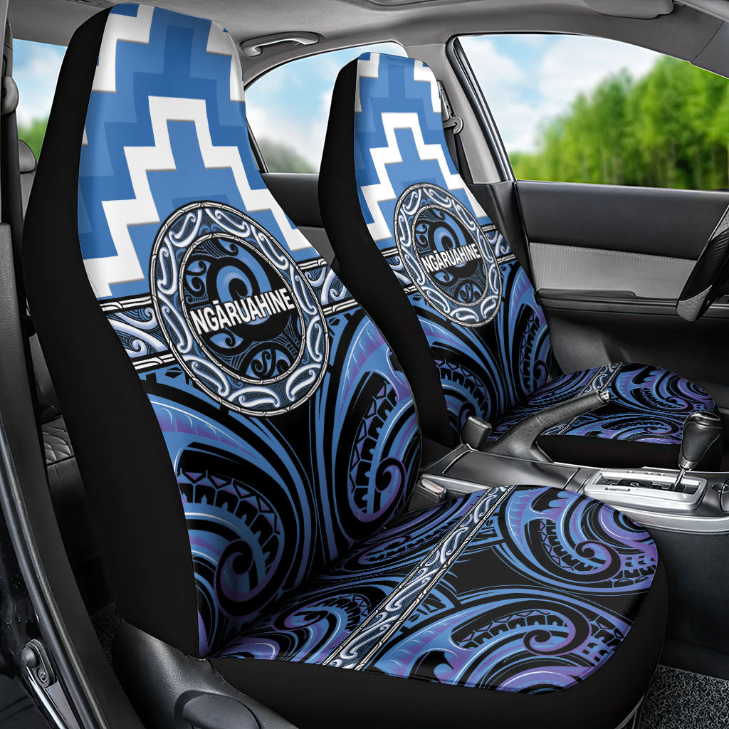Aotearoa Ngaruahine Car Seat Cover Maori Iwi Poutama Puhoro Tattoo LT14 - Polynesian Pride