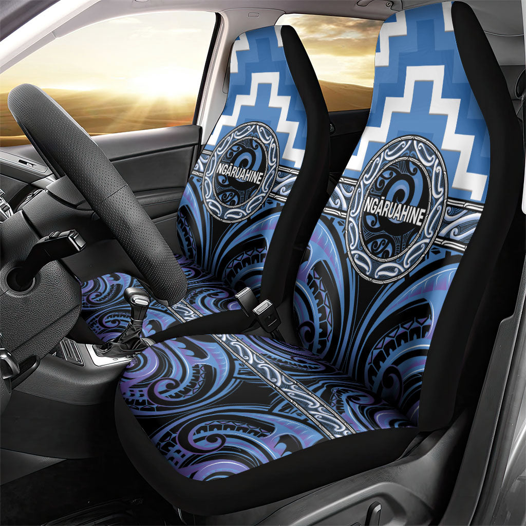 Aotearoa Ngaruahine Car Seat Cover Maori Iwi Poutama Puhoro Tattoo LT14 - Polynesian Pride