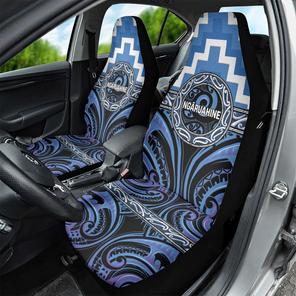 Aotearoa Ngaruahine Car Seat Cover Maori Iwi Poutama Puhoro Tattoo LT14 - Polynesian Pride