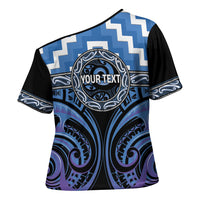 Aotearoa Ngaruahine Personalised Cross Shoulder Shirt Maori Iwi Poutama Puhoro Tattoo LT14 - Polynesian Pride