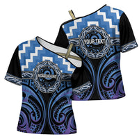 Aotearoa Ngaruahine Personalised Cross Shoulder Shirt Maori Iwi Poutama Puhoro Tattoo LT14 - Polynesian Pride