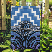 Aotearoa Ngaruahine Garden Flag Maori Iwi Poutama Puhoro Tattoo LT14 Garden Flag Blue - Polynesian Pride