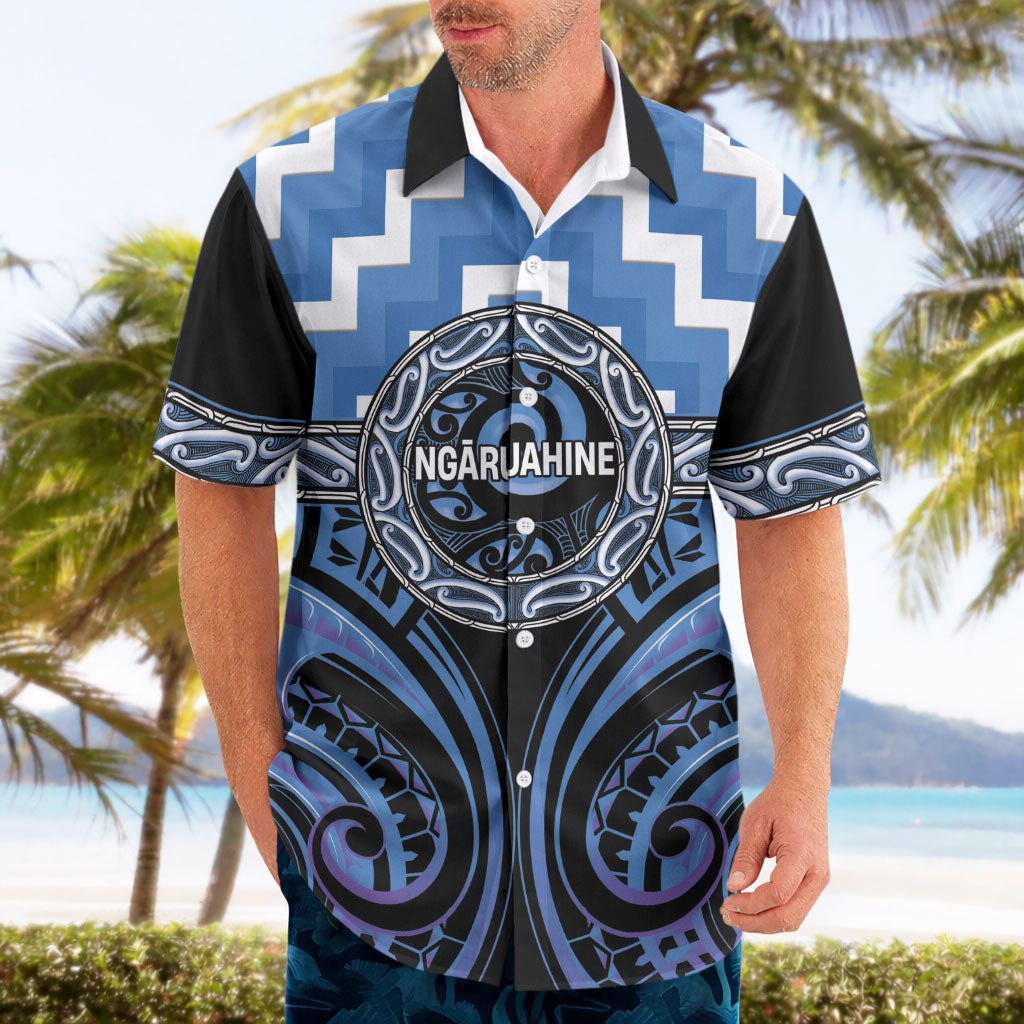 Aotearoa Ngaruahine Personalised Hawaiian Shirt Maori Iwi Poutama Puhoro Tattoo LT14 - Polynesian Pride