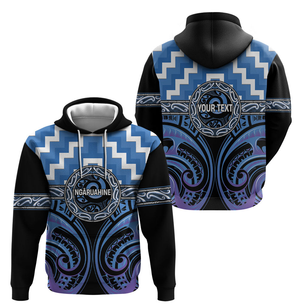 Aotearoa Ngaruahine Personalised Hoodie Maori Iwi Poutama Puhoro Tattoo LT14 - Polynesian Pride
