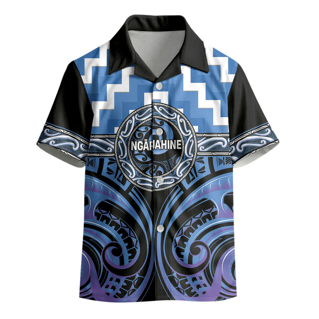 Aotearoa Ngaruahine Personalised Kid Hawaiian Shirt Maori Iwi Poutama Puhoro Tattoo LT14 - Polynesian Pride