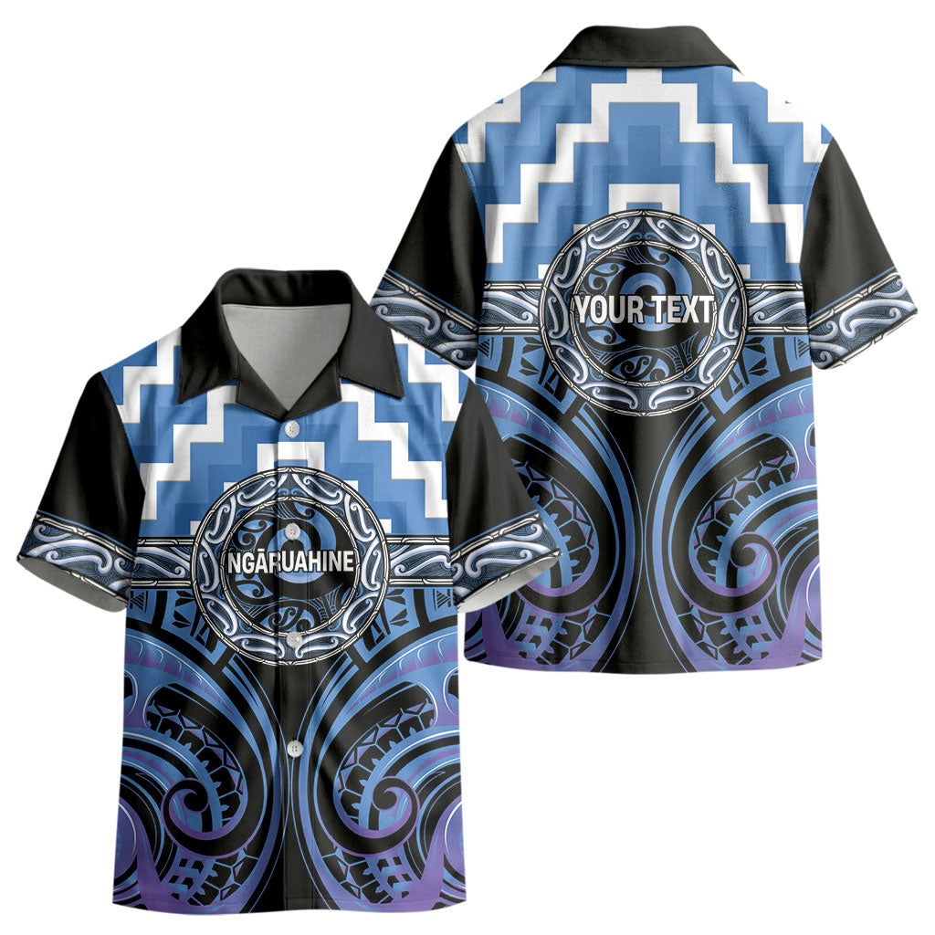 Aotearoa Ngaruahine Personalised Kid Hawaiian Shirt Maori Iwi Poutama Puhoro Tattoo LT14 - Polynesian Pride