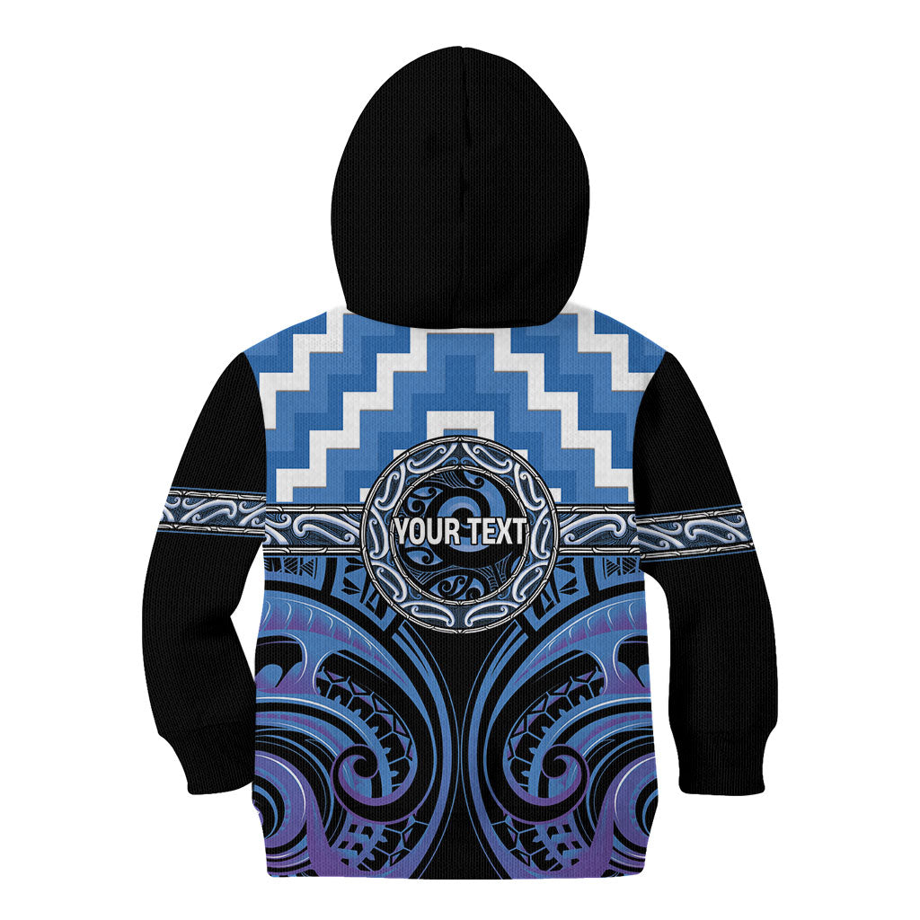 Aotearoa Ngaruahine Personalised Kid Hoodie Maori Iwi Poutama Puhoro Tattoo LT14 - Polynesian Pride