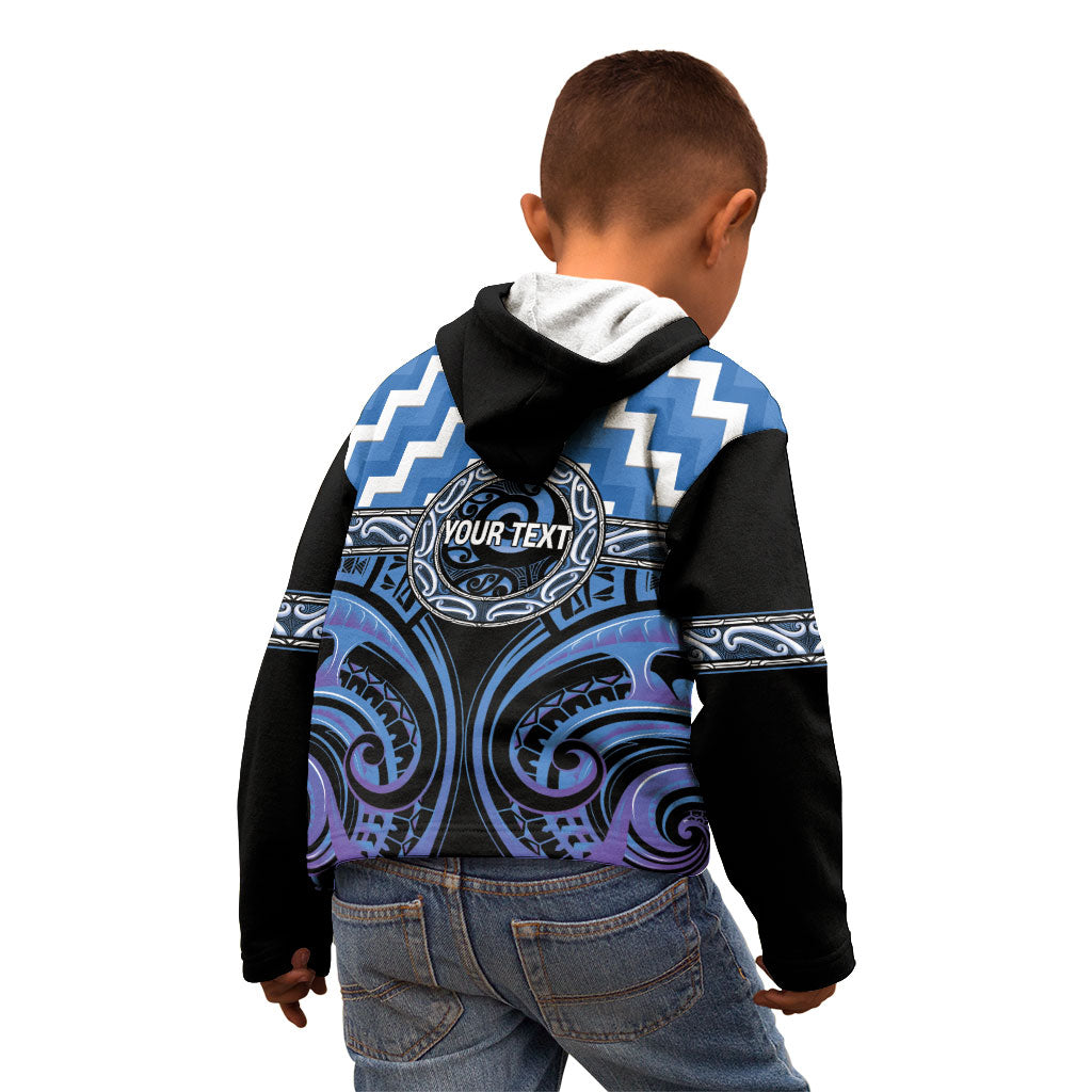 Aotearoa Ngaruahine Personalised Kid Hoodie Maori Iwi Poutama Puhoro Tattoo LT14 - Polynesian Pride