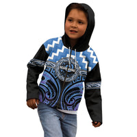 Aotearoa Ngaruahine Personalised Kid Hoodie Maori Iwi Poutama Puhoro Tattoo LT14 - Polynesian Pride