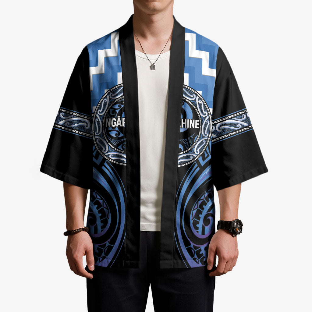 Aotearoa Ngaruahine Personalised Kimono Maori Iwi Poutama Puhoro Tattoo LT14 - Polynesian Pride
