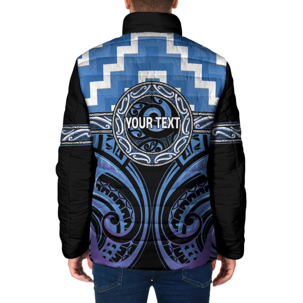 Aotearoa Ngaruahine Personalised Padded Jacket Maori Iwi Poutama Puhoro Tattoo LT14 - Polynesian Pride